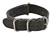 ArtStyle Vintage Crazy Horse Leather Watch Band with Double Sides Leather Watch Strap (18mm, Brown Green)