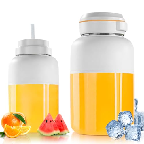 【Upgraded】Fine Life Pro Wiederaufladbarer Elektrischer Entsafter, 1200ML Tragbarer Mixer für...