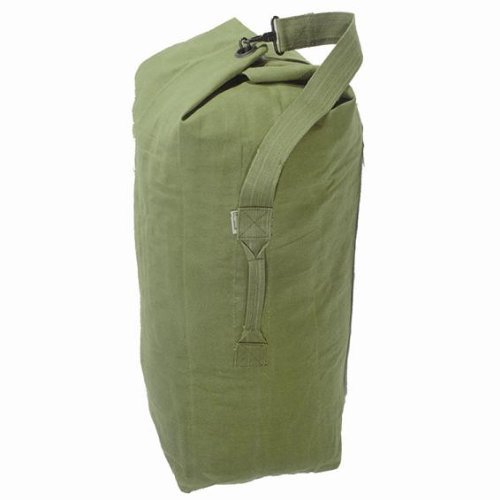 HEAVY DUTY MILITARY GREEN CANVAS ARMY KIT BAG/HOLDALL
