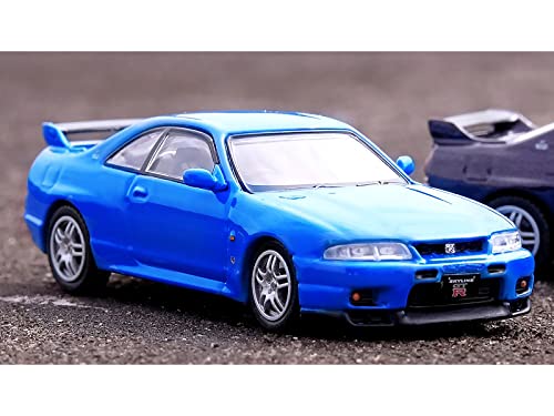 Modelo Diecast Skyline GT-R R33 1:64 Azul miniatura 2