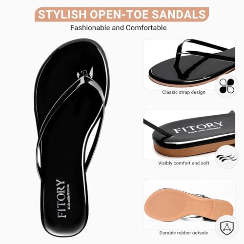 Image of FITORY Womens Flip Flops Fashion Casual Thong Walking Slide Summer Sandals