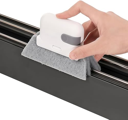 2 Cepillos Limpiadores De Rieles De Ventanas, Juego De Herramientas 2 En 1 Para Limpiar Huecos De Ranuras, Cepillo De Agarre De Cerdas Duras, Cepillo De Limpieza Para Riel De Puerta Corrediza