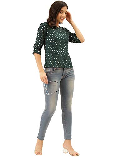 Image of Style Quotient Women Abstract Printed Polyester Smart Casual Top