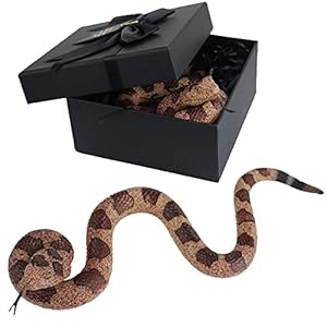 HAOZAIKEJI Prank Gift Box Halloween Surprise Horror Box Realistic Snake Mouse Bug Toys Creative Prank Toy Kit Party Favors Decorations April Fools Day