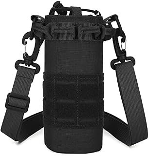 Selighting Outdoor Sport Water Bottle Kettle Carrier Bag with Adjustable Shoulder Strap Tactical Military Water Bottle Holder Pouch for Camping Hiking Running
