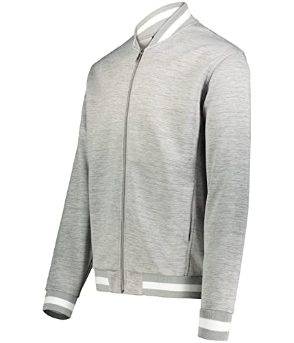 Holloway 223647 - Youth V-Street Full Zip Jacket - ATHLETIC HEATHER/WHITE - S