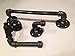 25 Home Decor Complete Bathroom Set of Industrial Black Pipe with Toilet Paper Holder, Rack, and 14
