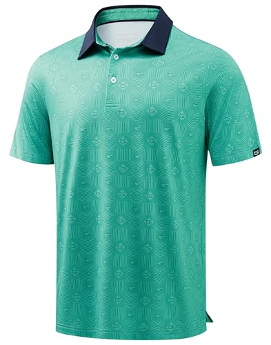 Image of Men's Golf Polo Shirts Dry Fit Performance Moisture Wicking Casual Print Golf Shirts for Men Breathable