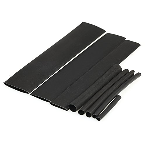 KKmoon Tubo Shrinkable 150 pcs Preto Poliolefinas Livre de Halogênio-Tubulação Do Psiquiatra Do Calo
