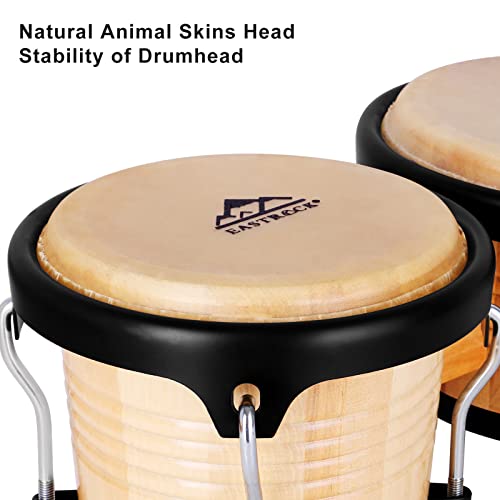image for EASTROCK Bongo Drums 7” and 9” Set for Kids Adults Beginners Profe
