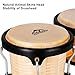EASTROCK Bongo Drums 7” and 9” Set for Adults Beginners Professionals Tunable Wood and Metal Drum Percussion Instruments with Tuning Wrench(7”+9” Bongos)