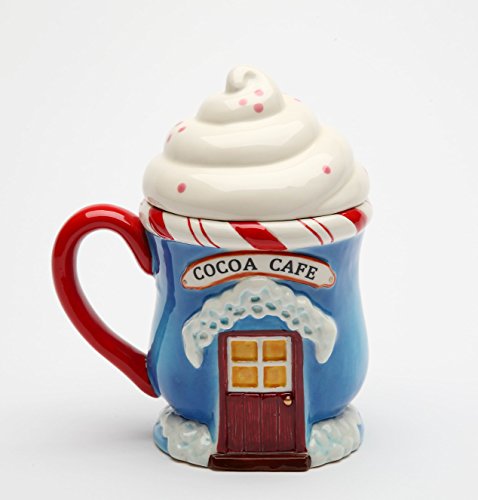 Image of Cosmos Gifts Santa's Village Covered Ceramic Mug, 6-1 /8-Inch