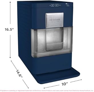 FRIGIDAIRE Gallery EFIC255 Countertop Crunchy Chewable Nugget Ice Maker, 44lbs per Day, Auto Self Cleaning, 2.0 Gen, Navy
