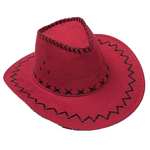 Chapeau de cowgirl western pour adultes et enfants taille unique rot für Erwachsene