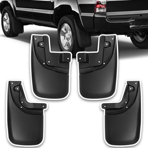 Image of Mud Flaps for Trucks Mud Guards Compatible with Tacoma 2005-2015 Pickup (with Fender Flares) Splash Guards 4pcs Front & Rear Side