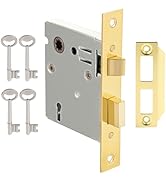 Toptotoo Mortise Lock Set Interior Door, Old Door Lock Replacement Parts, Antique Vintage Door Lo...