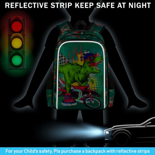 Image of UFNDC 3PCS Boys Backpack,16 inchKids Dinosaur Bookbag with Lunch Box, School Bag for Elementary Toddler