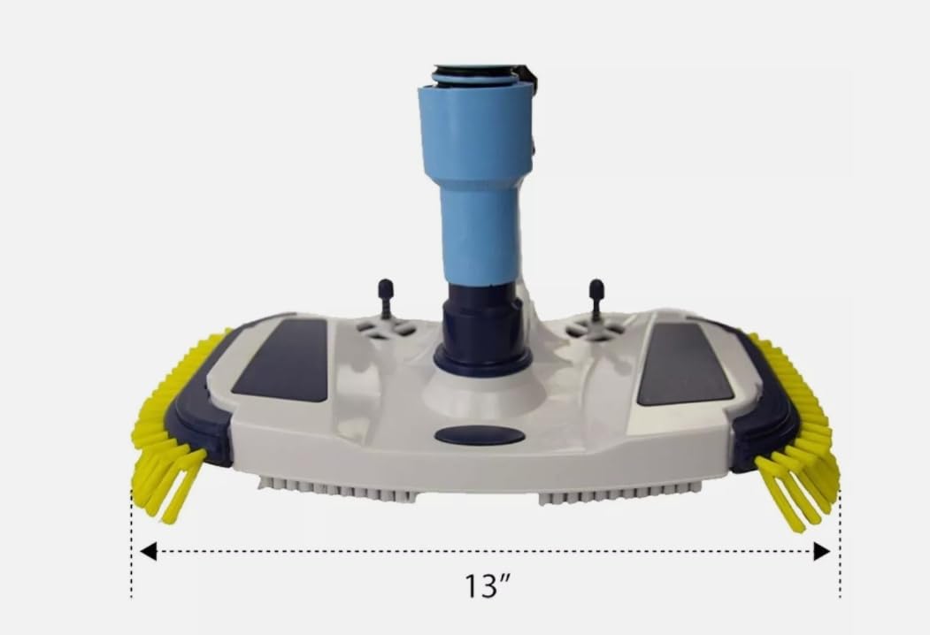 In-Ground & Above Ground Swimming Pool Weighted Vacuum Head w/Side Brushes，Replacement for Aqua Select OEM