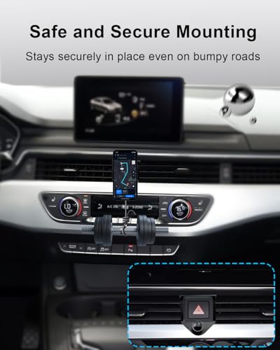 SPTSSWET Magnetyczny uchwyt samochodowy na telefon do Audi A4 B8 F5 A5 2017 2018 2019 2020 2021 2022 2023 2024 do MagSafe Ultra Magnet obrót o 360° kompatybilny z iPhone 17 16 Pro Max 15 14 13 12