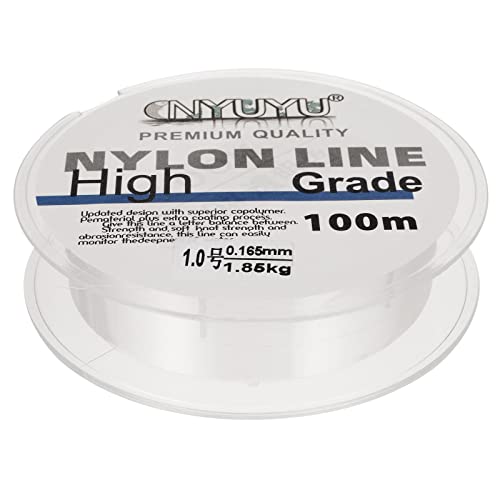 PATIKIL 328FT/109Yard 4lb Nylon Fishing Line, 1.0# Monofilament String Wire Fluorocarbon Coated for DIY Craft Hanging Decoration, Clear