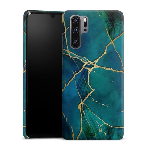 Housse Huawei P30 Pro coque paillettes marbre or étui de protection