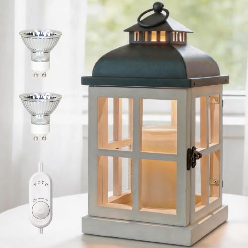 2026 New Wooden Candle Warmer Lamp with Timer Dimmable Fully Enclosed and Hanging Up Designed Farmhouse Candle Lamp Warmer Birthday Gifts for Women Men