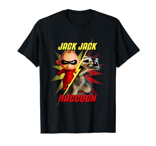 Disney Pixar The Incredibles 2 Jack-Jack vs. Raccoon Retro T-Shirt