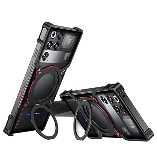 For Redmagic 10Pro/10Pro+/10spro/10spro+ �p ���^���o���p�[ MagSafe�Ή� ��p ���M ���^ �����O360°��]�X�^���h �c�����Ή� ���C�����X�[�d�Ή� ���b�h�}�W�b�N10S�v�� �����P�[�X �X�^���h�@�\ �A��