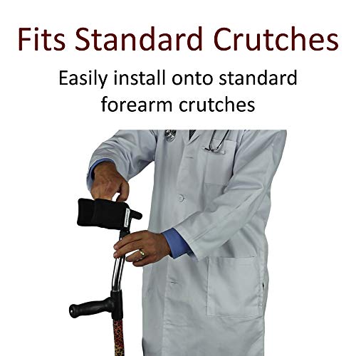 Crutcheze Forearm Crutch Pads - Covers for Arm Cuffs USA Made - Breathable, Ultimate Cushion, Moisture Wicking, Antibacterial - Washable Forearm Crutches Accessories