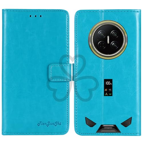 TienJueShi Blue Book Stand Retro Flip Leather Protector Phone Wallet Gel Cover Etui TPU Silicone Case For DOOGEE V Max 2 Pro 6.7