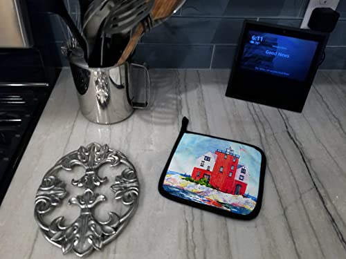 Soportes para ollas con diseño de faro, aislamiento de tela para cocinar y hornear en casa 4