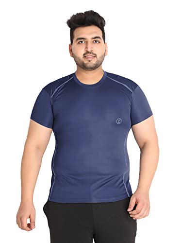 Image of CHKOKKO Men's Polyester Regular Fit Solid Sports T-Shirt