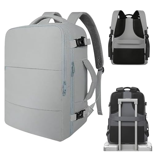 Image of Handcuffs Travel Backpack for Men & Women Water Resistant Cabin Bag with Laptop Compartment Shoe Pouch & Multiple Organiser Pockets | Carry On Luggage | Casual Daypack