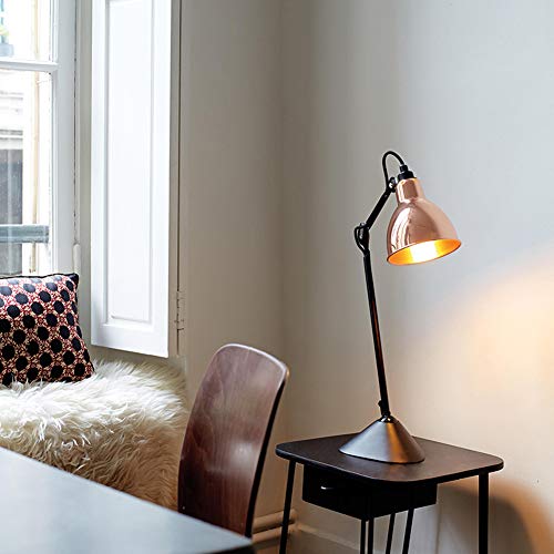 Zozmy Modern Creatieve Verstelbare Swingarm Tafellamp Slaapkamer Nachtlampje Flexibel Draaibare Arm Woonkamer Koffiehuis Kantoor Eetkamer Leeslamp E14 Leeslamp Studeerlamp, Goud