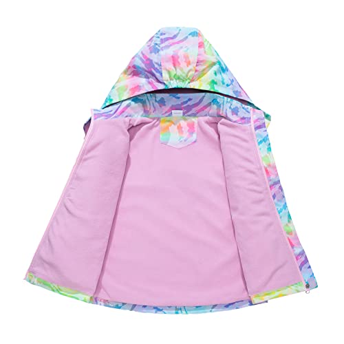 Image of MGEOY Kids Rain Jacket, Waterproof Lightweight Hooded Windbreaker for Boys Girls 4-14Y