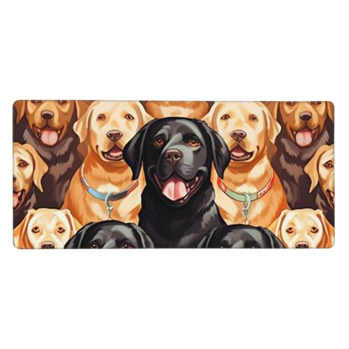 Tapis de souris XXL 90x40 cm Labrador Retriever antidérapant pour bureau