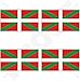 BASQUE PAYS Drapeau EUSKADI Pays Basque ESPAGNE, 50mm Vinyle Autocollants, x4 Stickers