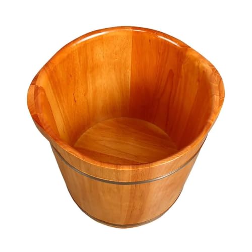 Cubeta de baño para pies de roble hecha a mano miniatura 4