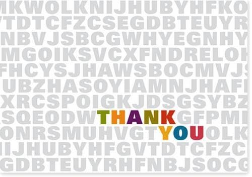 Alphabet Soup Thank You Notes