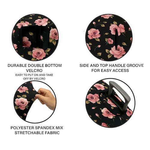 Image of AMPEREUS Trolley Bag Cover - Stretchless, Waterproof and Polyester Fabric with Flower Print Luggage Cover for Large Size Suitcase Luggage Cover (28 Inch)