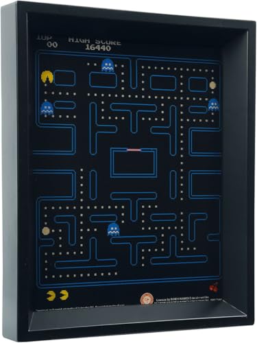 Pyramid International – Cadre lenticulaire 3d - Vrai effet de mouvement et de profondeur – Pac-Man – Idée cadeau anniversaire - 25.5x20.5 – Licence...