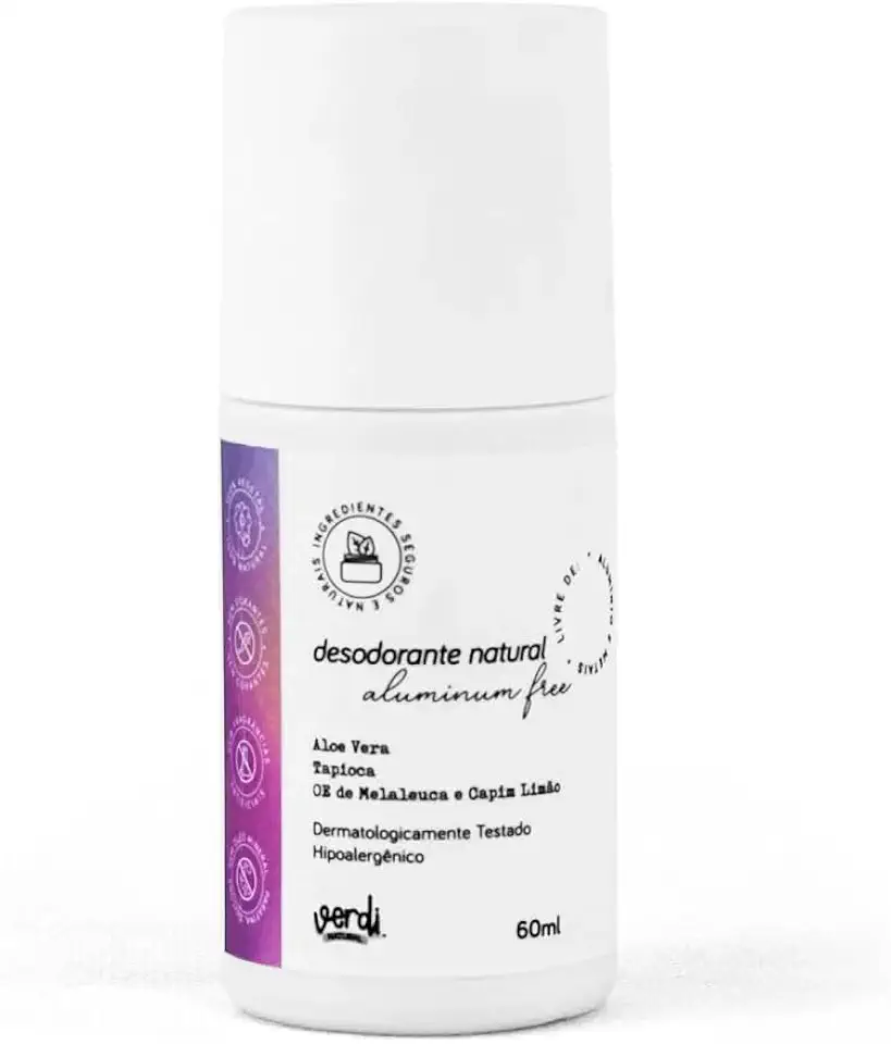 Verdi Natural Desodorante Natural Sem Alumínio - Sem Alumínio - Loção - Fragrância Suave Cítrico Refrescante