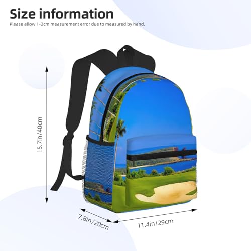 Sac à dos ordinateur 15,7 pouces EdWal Noir imprimé golf