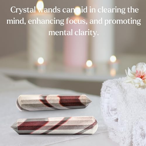 Image of Shiva Lingam Narmada Stone Crystal Wand - Pointed Crystal Wand for Energy Healing, Chakra Balancing, Meditation and Home Decor - Crystals and Healing Stones for Gift