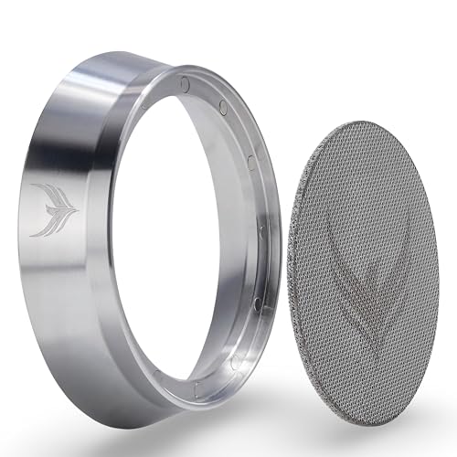 KNODOS 54mm Espresso Dosing Funnel and Puck Screen Set Magnetic Coffee Dosing Ring and Filter for 54 mm Sage Portafilter Basket