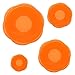 Produktbild Kochblume Stretch-ii 4er Set | Ø 4-10,5cm Stretch-ii | Frischhaltedeckel | Universaldeckel | Premium-Silikon & BPA frei| Hitzebeständig | Spülmaschinenfest | Farbe: orange