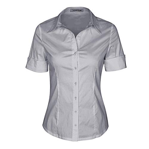 women's button down dress shirts short sleeve