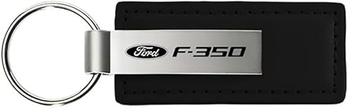 Ford Au-TOMOTIVE GOLD, Inc. - Llavero de cuero negro con licencia oficial F350, Negro -, Cadena