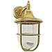 Elbe LED Messing Schott Schott Runde Outdoor Wasserdichte Lampe Licht Nautische Marine Wandlampe Industrial Vintage Light E27 (Messing)