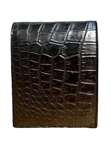 Vietnam Genuine crocodile alligator leather skin black bifold wallet for men, leather Men's wallet with 8 ́credit card slot